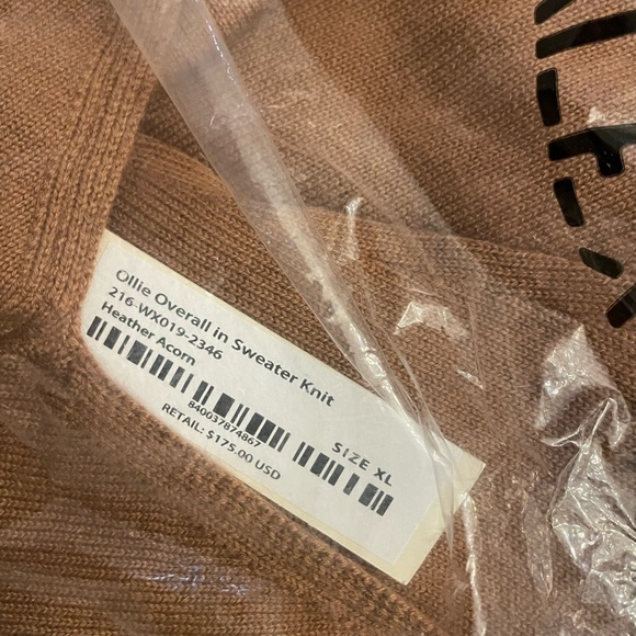 Alex Mill Ollie Overall in Sweater Knit Heather Acorn New with Tags! - Picture 7 of 7